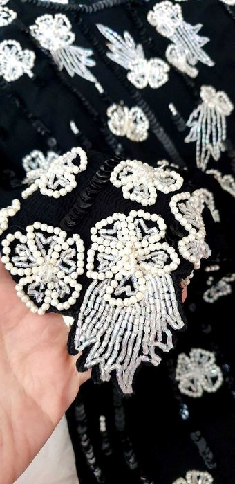 Bluza vintage paiete si matase