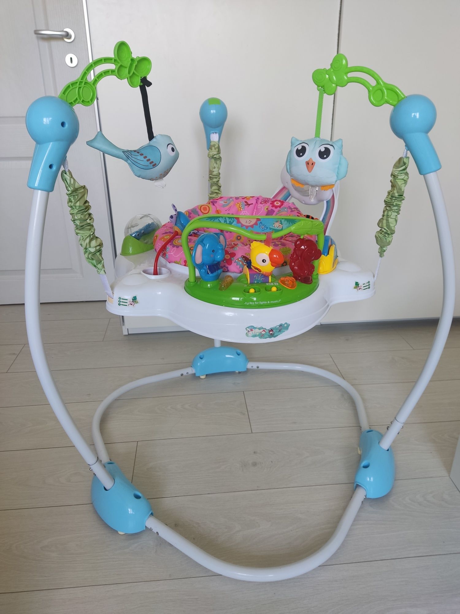 KIKKA BOO бебешко Бънджи на стойка FOREST FUN РОЗОВ