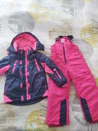 Детско зимно ски яке и гащеризон за момиченце,размер 104-110,като ново