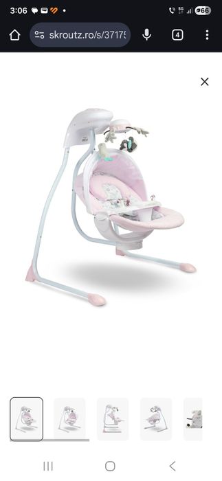 Vand leagan bebe Caretero Raffi nou sustine pana la 12kg