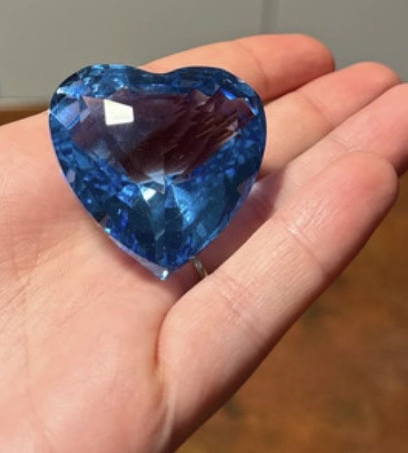 Inima swarovski albastra