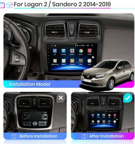 Navigatie android 12 DACIA Logan 2 / Sandero 2