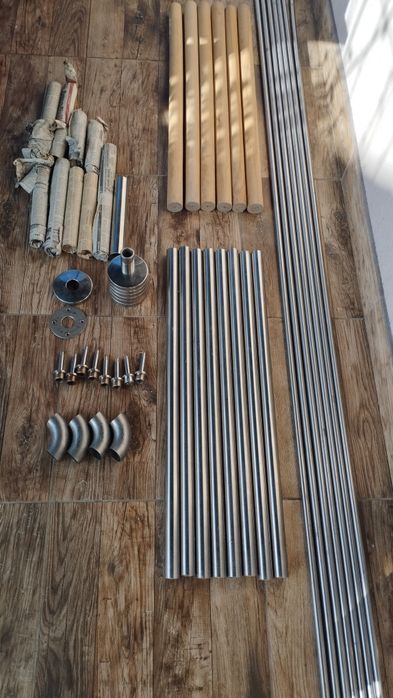 Vând Set țeavă inox scări interioare