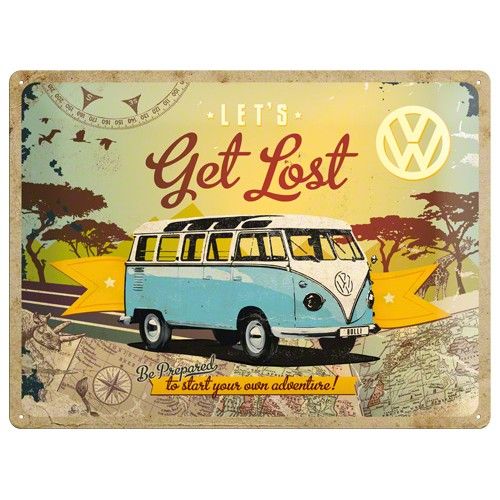 Tablou metalic - Volkswagen - Get Lost - 30x40 cm