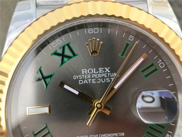 Rolex datejust 41mm Wimbledon двуцветен