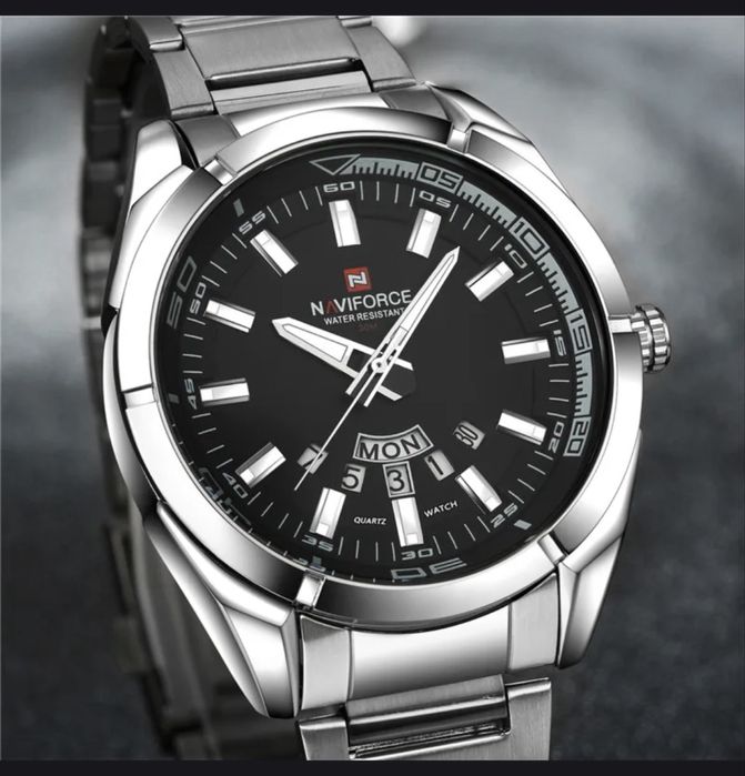 NaviForce Yangi soat! Suv utkazmidi, stalnoy, karobka! Dostavka bor