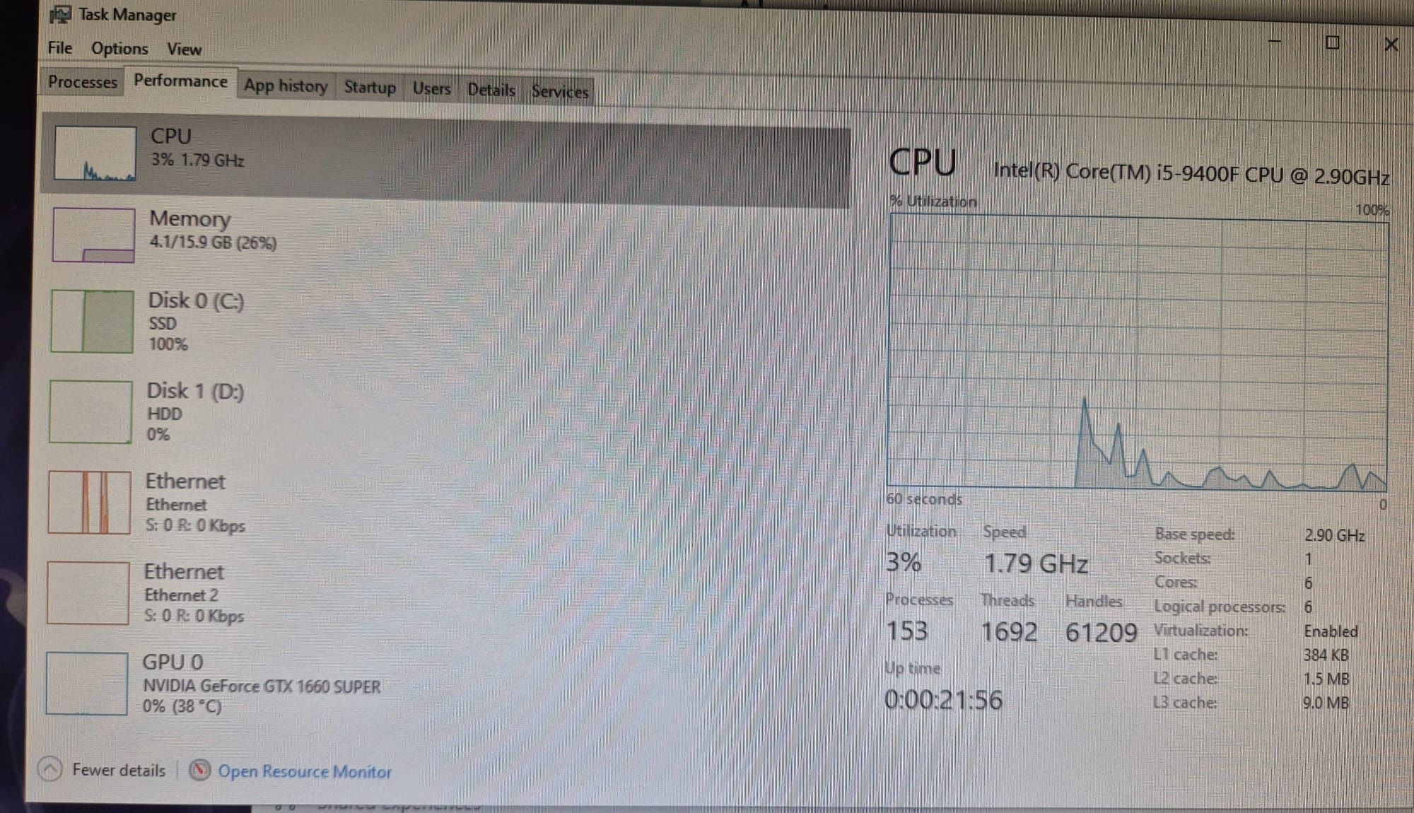 Desktop  Gaming GTX 1660 i5 9400f