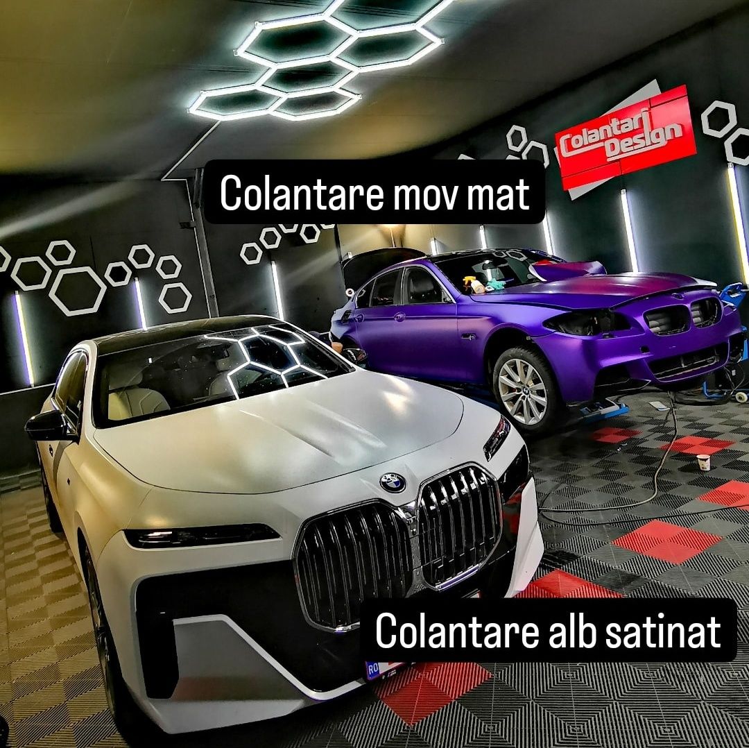 Colantari Auto, folie protecție vopsea, alb perlat, shadow line