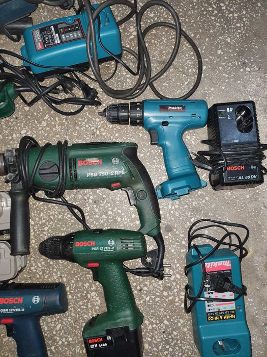 Lot autofiletante, bormasina, slefuitoare Bosch Makita si Black Decker