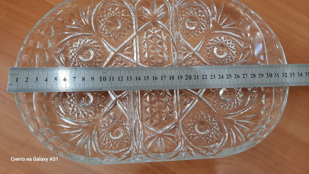 Менажница винтаж Чешский хрусталь