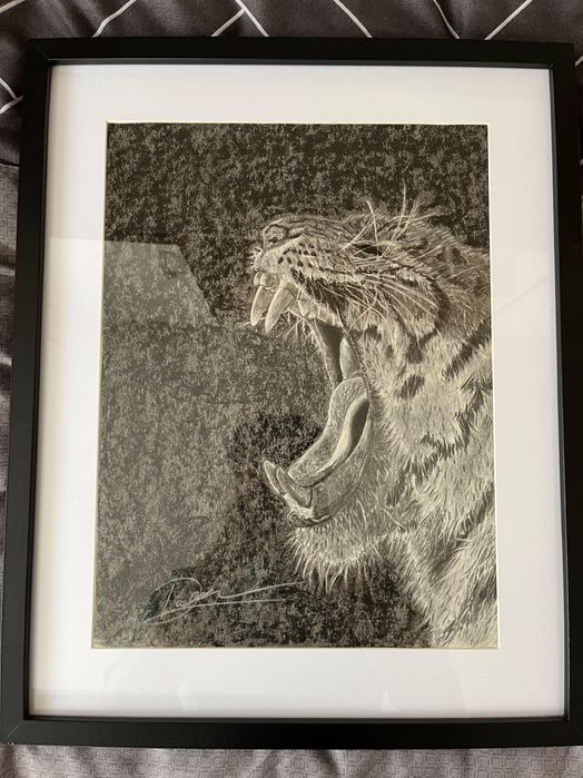 Set de 2 lucrări originale în cărbune – “Focus” & “Demon Growl”