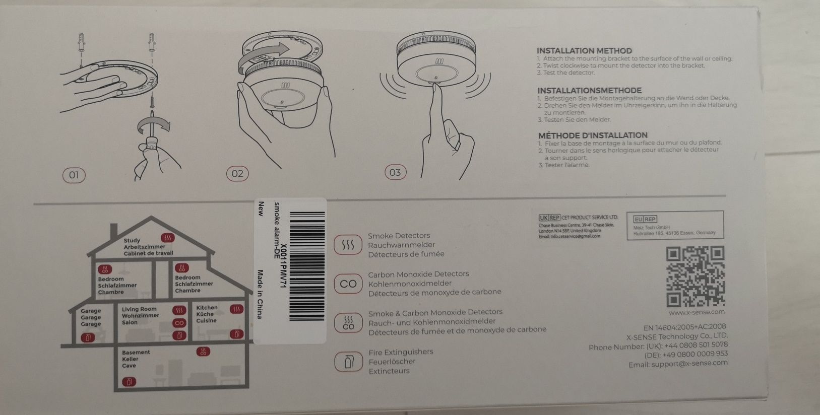 Vand set de 5 senzori de fum X-Sense SD2J0AX, NOI