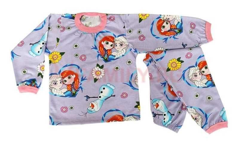 Ватирани пижами за момичета, размери 92см до 116см