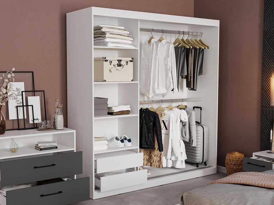 Set Mobila Dormitor Avangard C12 tapitat / oglinda - Transport Gratuit