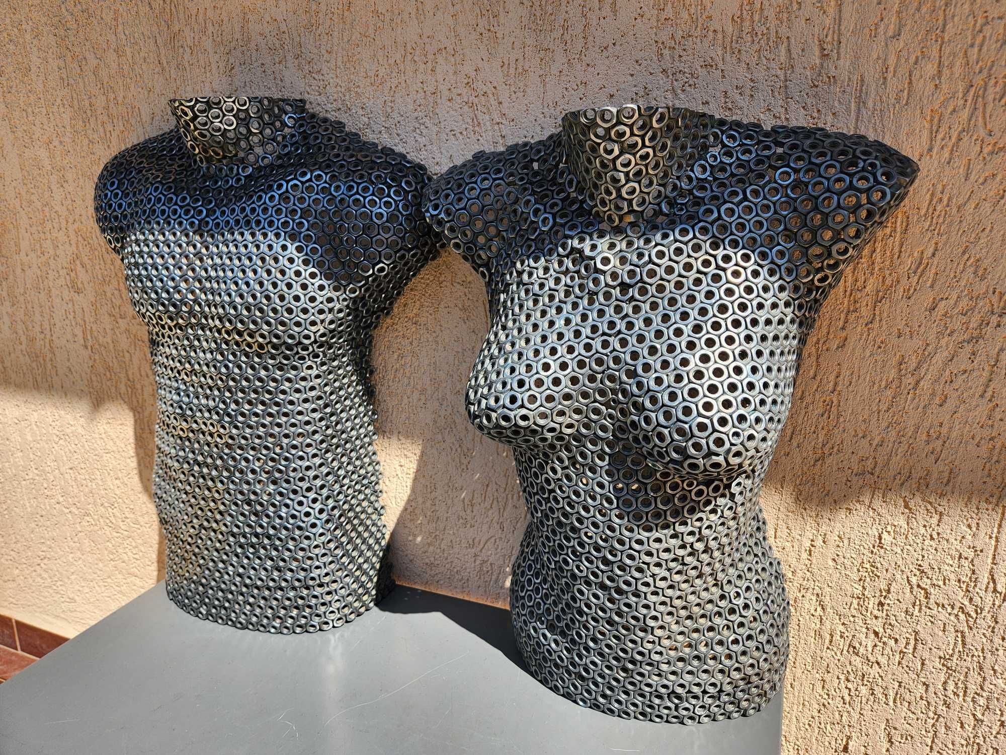 Busturi Artistice Unic Realizate din Piulițe Metalice Sudate- Medieval