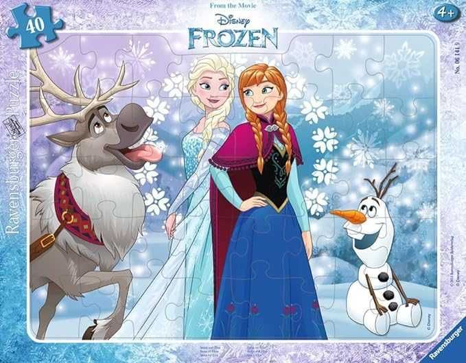Puzzle Ravensburger din 40 de piese - Elsa si Anna, Regatul de gheata