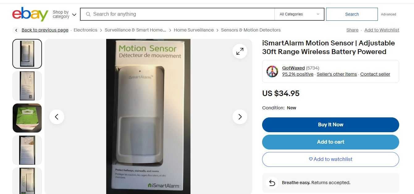 2 Senzori sistem alarma iSmartAlarm Motion Sensor model PIR3G