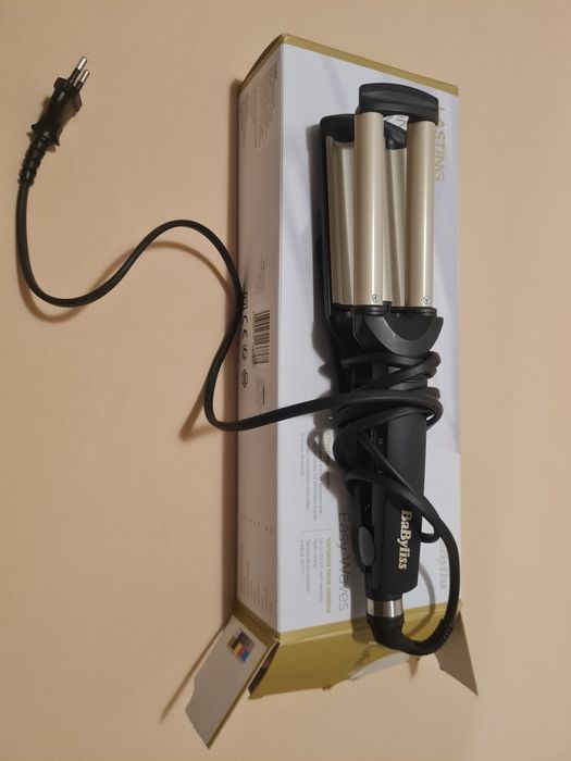 Ondulator BABYLISS Easy Waves C260E, 200 grade, invelis ceramic, negru