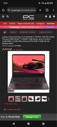 Vand laptop lenovo gaming