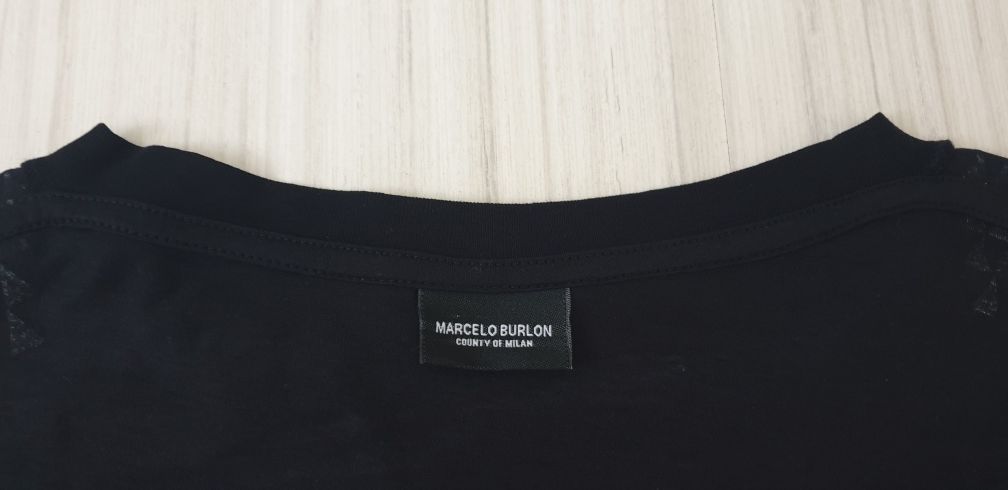 Marcelo Burlon Cotton Mens Size S НОВО! ОРИГИНАЛ! Мъжка Тениска!