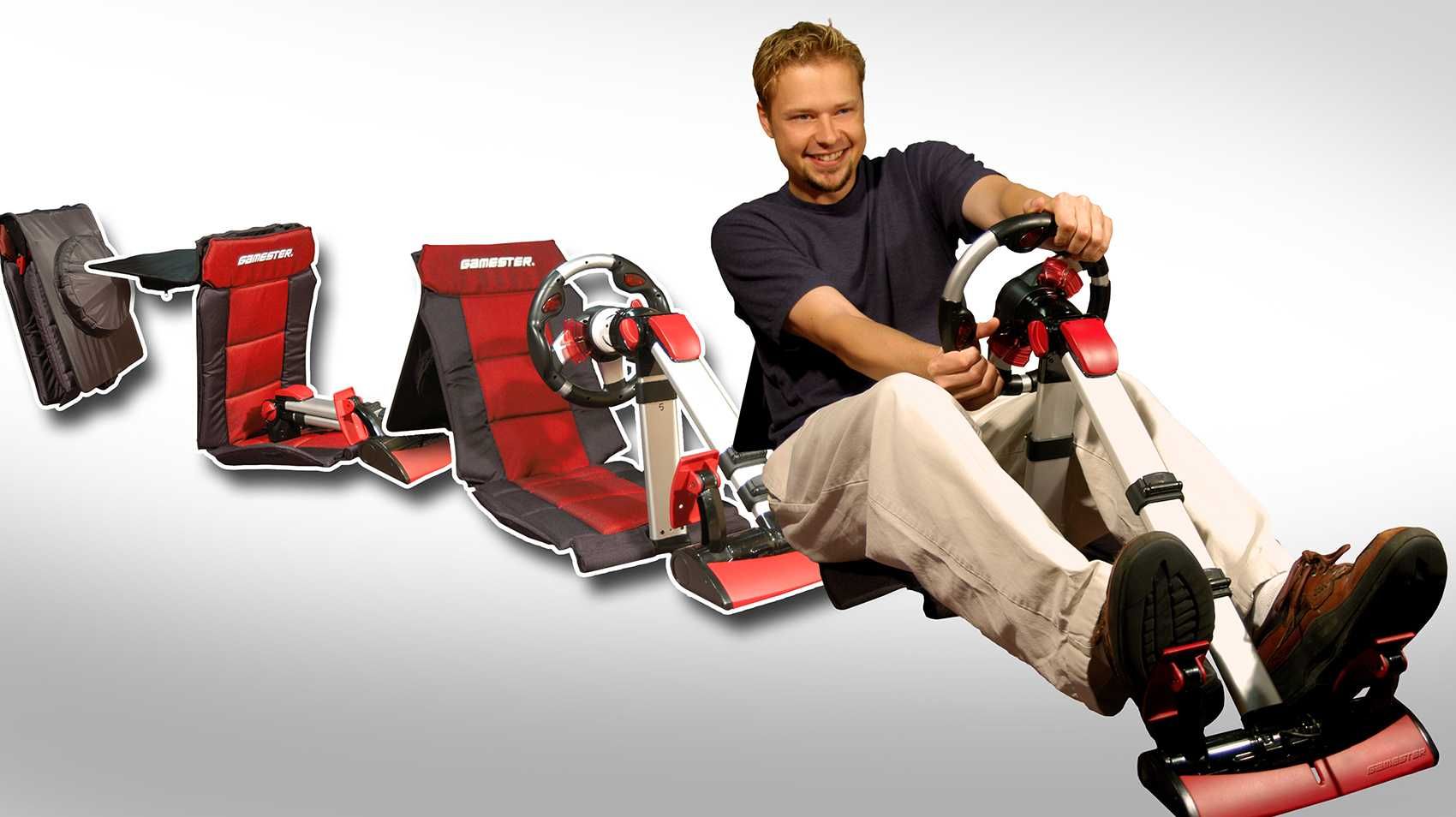 Scaun cu volan și pedale Gamester Race Pac Xbox și Playstation 2