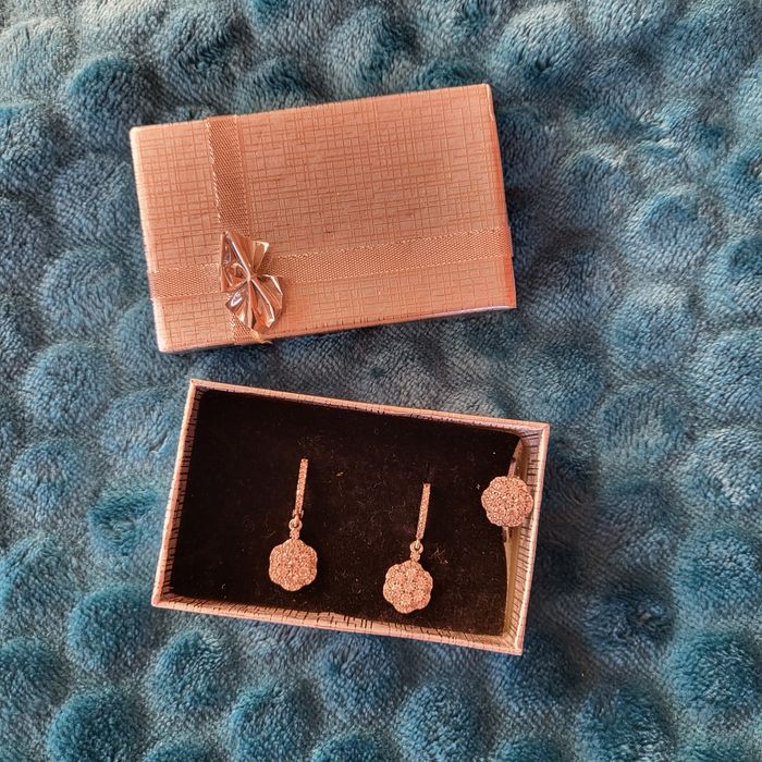 Сребърни пръстен и обеци