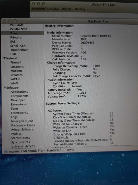 Macbook pro A1286 early 2011 cu i7 - 15 inch