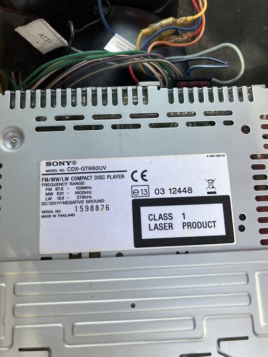 Cd sony CDX-GT 660UV