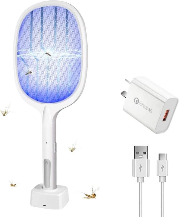 Электрическая лампа-мухобойка и ракетка Mosquito Zapper 2IN1