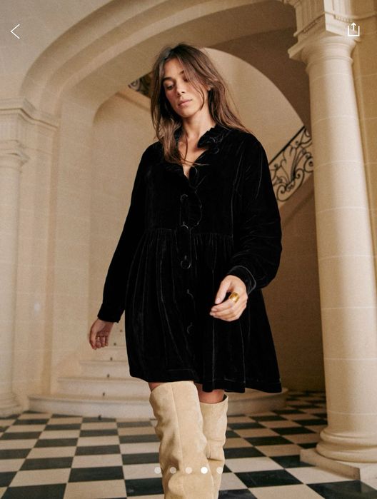 Уникална рокля кадифе Sezane