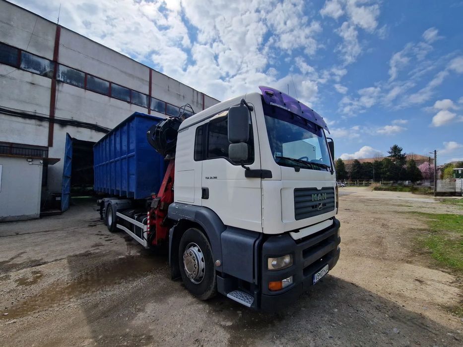 MAN TGA 26.363 + GRAIFER (remorca+2 containere) Ansamblu Camion MAN TGA 26.363 + GRAIFER pentru reciclare