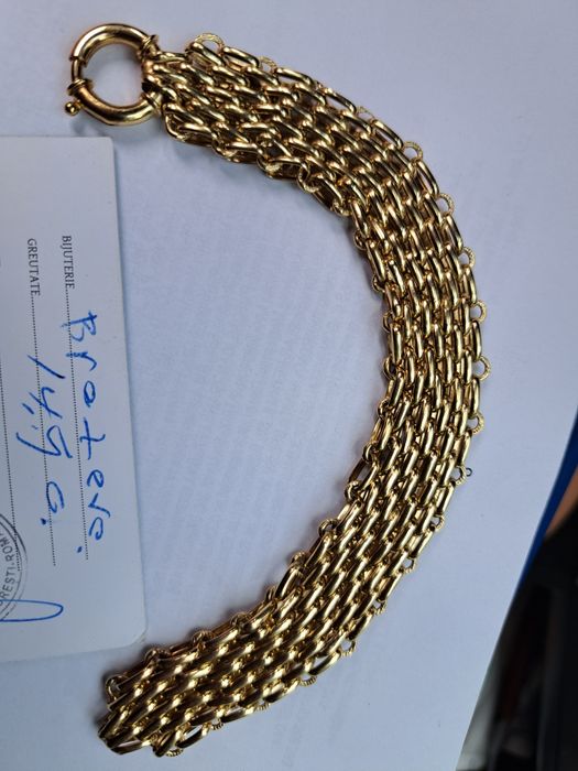 Bratara aur 14k, 14.90 gr, lungime 18 cm, model deosebit