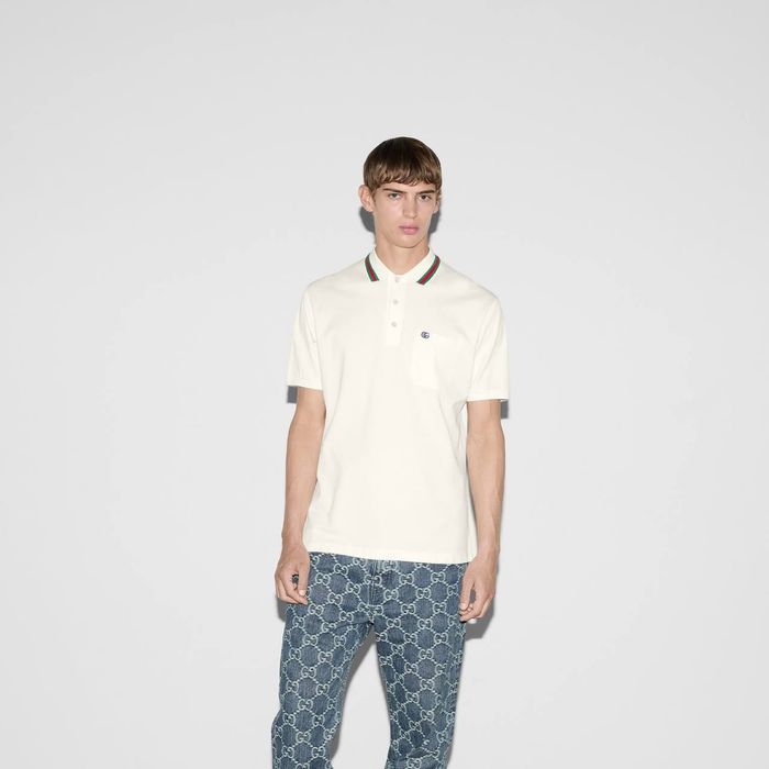 Мъжка тениска с яка Gucci