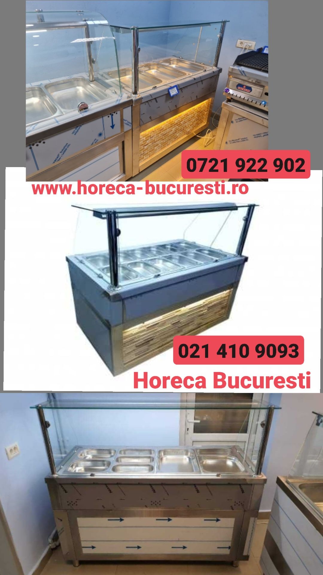 Linie AUTOSERVIRE / Vitrina BAIN MARIE / Vitrina RECE / Autoservire /