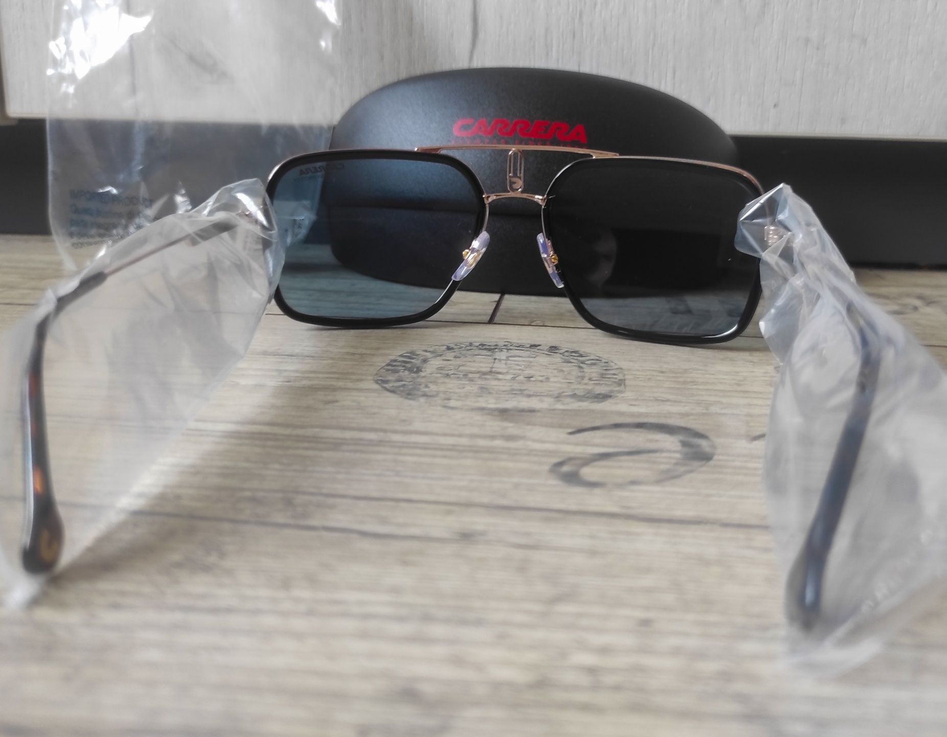 CARRERA луксозни нови мъжки слънчеви очила 100% UV защита Gold