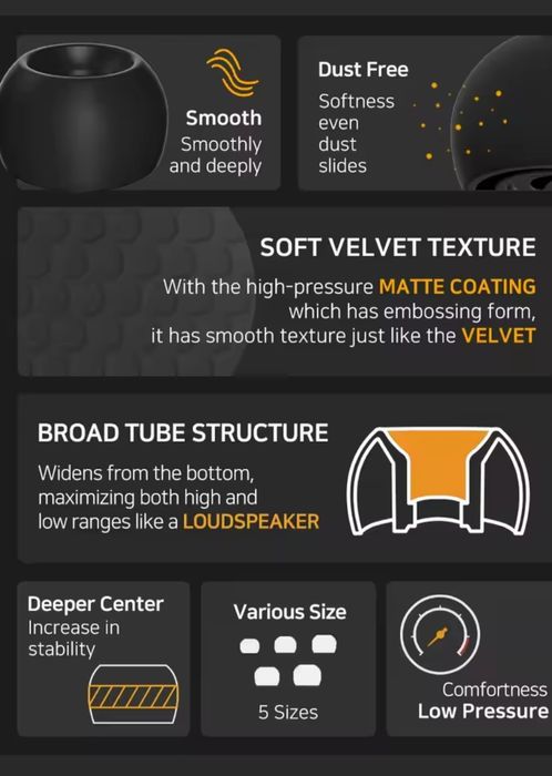 Dopuri căști iem Divinus Velvet wide bore