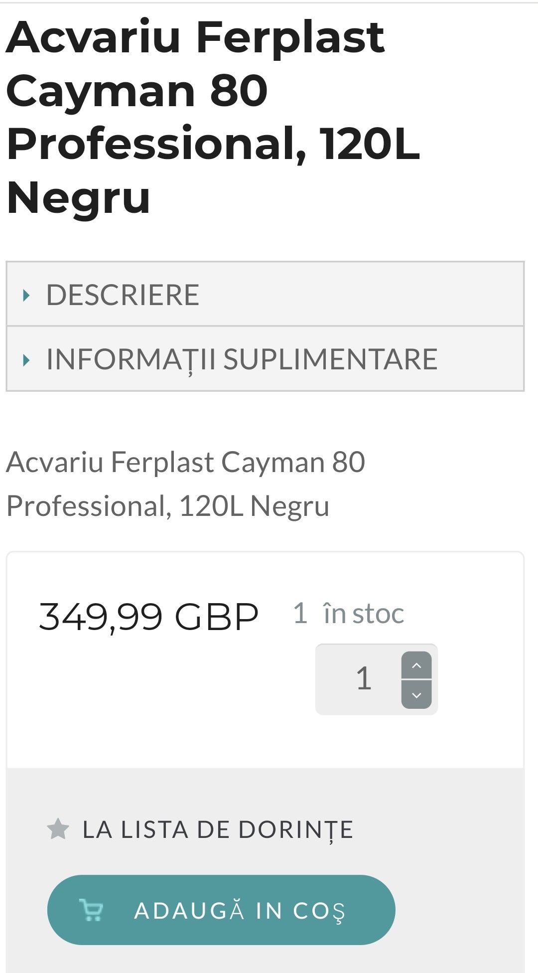 Kit Acvariu complect de la Cayman Ferplast Italy