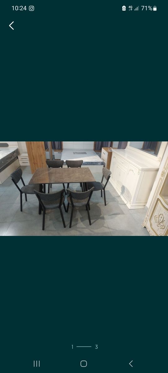 Stol stul 6×1 razmeri 120×80