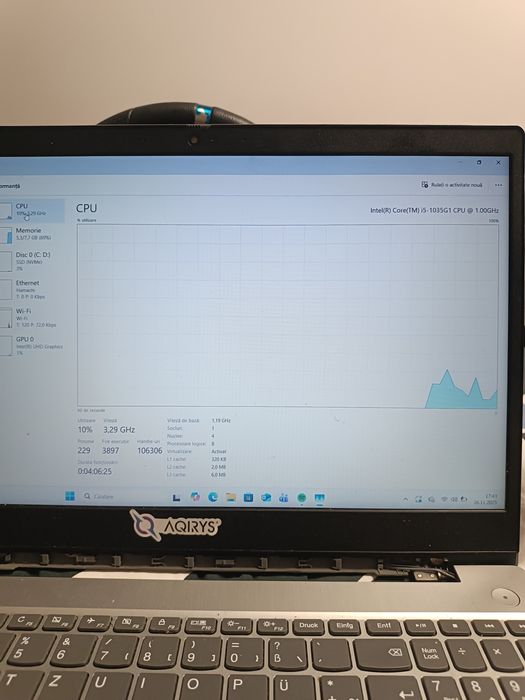 Laptop Lenovo i5-1035G1, 8GB RAM, Intel UHD 4GB, SSD