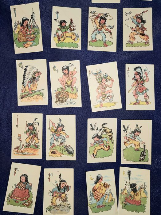 Set complet de cărți de joc cu copii indieni