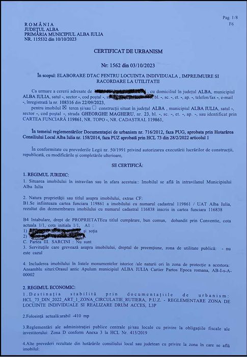 Vand teren Alba Iulia