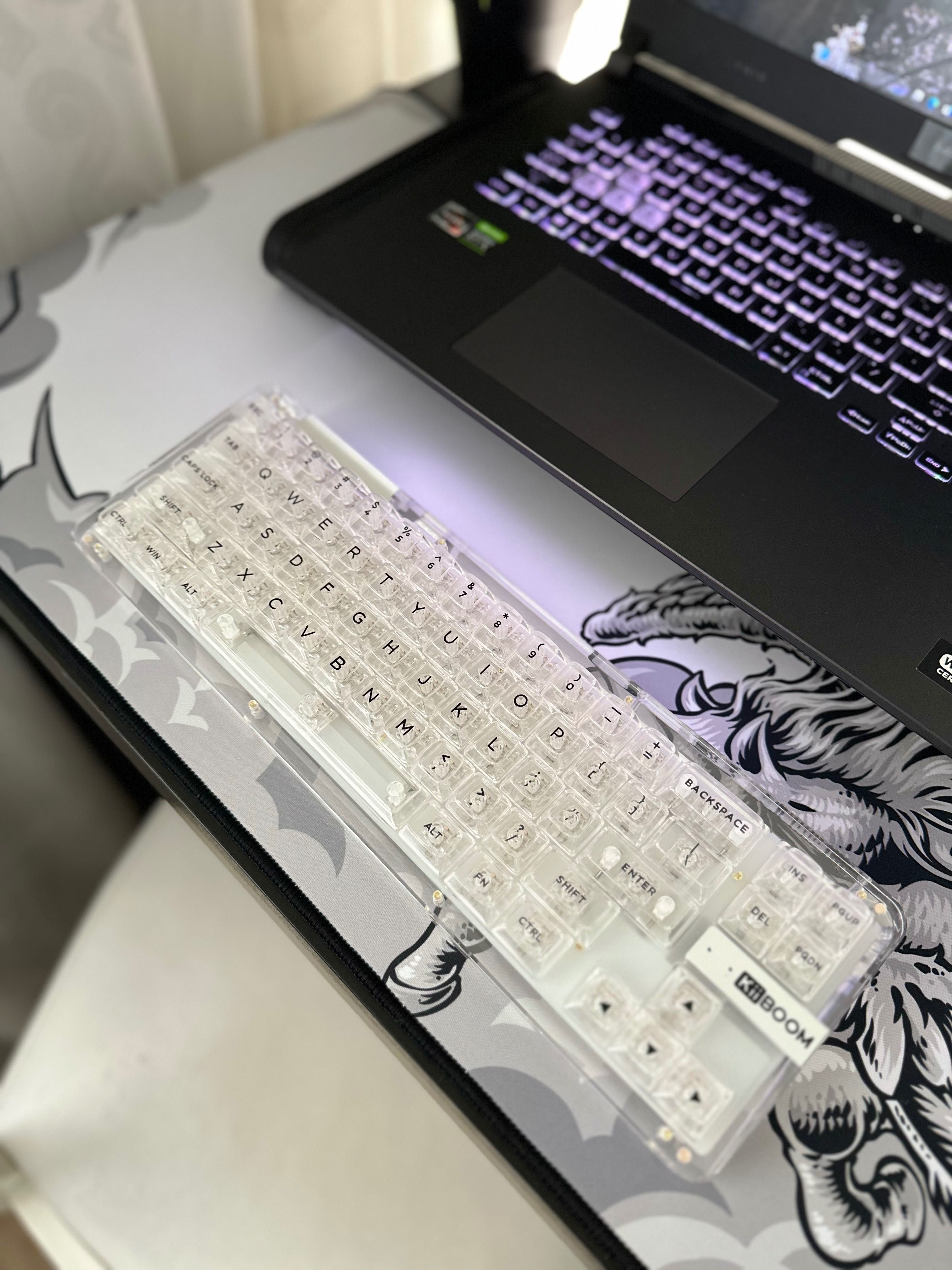 Безжична механична клавиатура Kiiboom phantom 68 (Clear) Нова