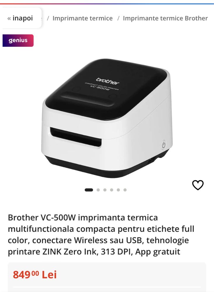 Brother VC-500W imprimanta termica multifunctionala, transport inclus