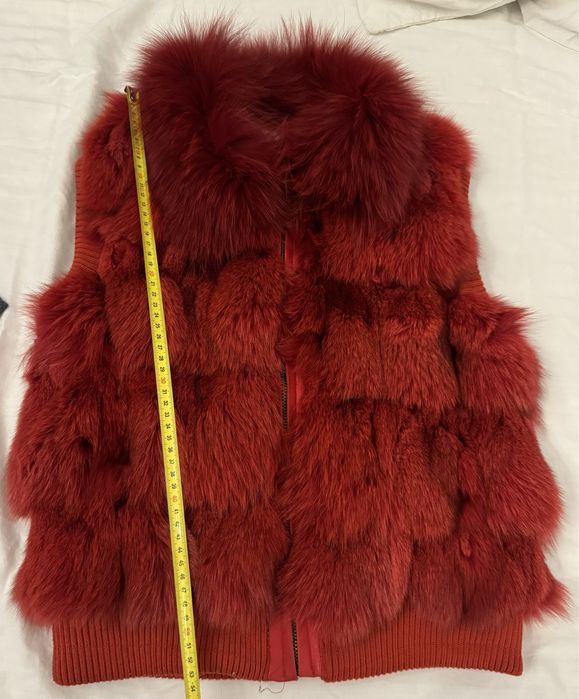 Vesta din blana naturala de vulpe S-M