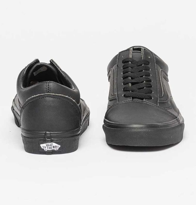 Vans 41 ЧЕРНИ Кожени Гуменки Кецове Обувки Мъжки 26.5 см OLD SKOOL