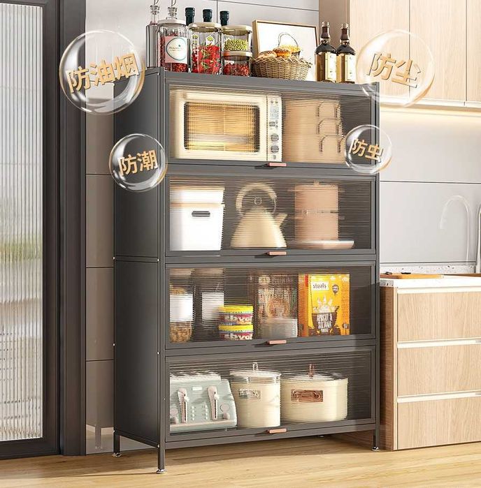 Oshxona uchun metall shkaf eshiklari ichkariga kiradi