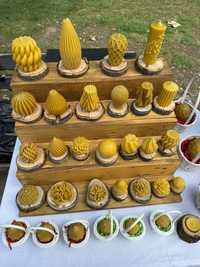 Свещи от пчелен восък натурални ръчно правени