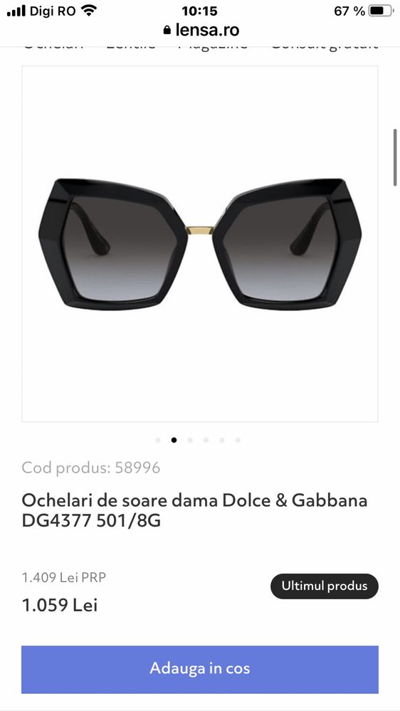 ochelari originali DG