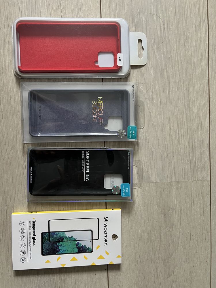 telefon Samsung A42, 5g, 128 gb + 3 huse si o folie
