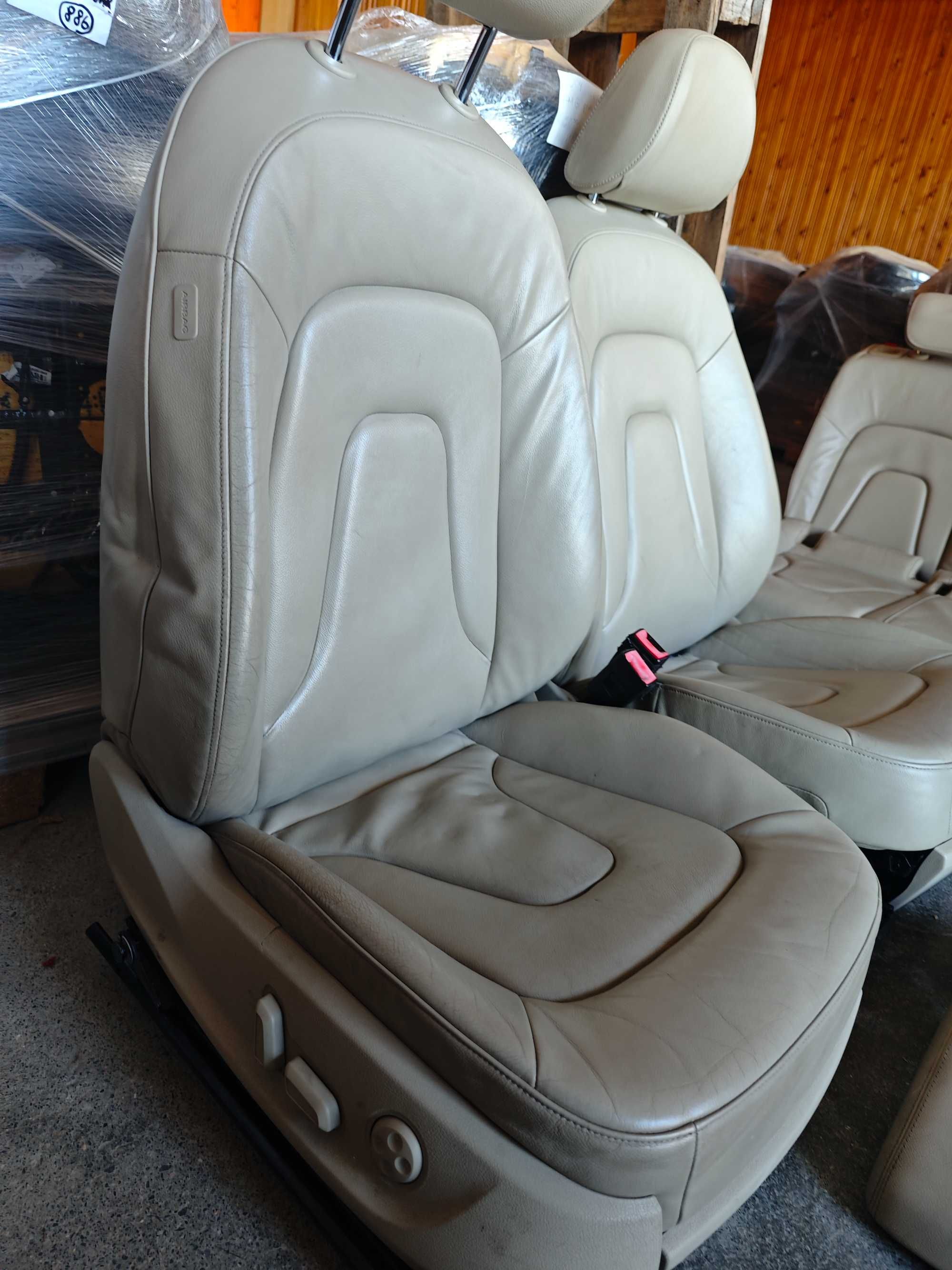 ТОП! Запазен бежов салон Audi A4 A5 4врати комби седан Ел подгрев N366